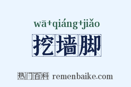挖墙脚是什么意思的图片